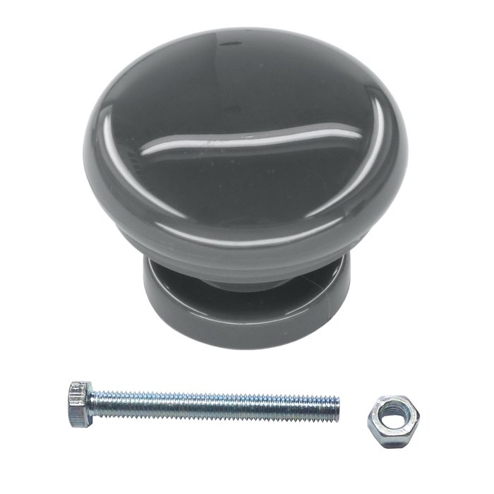 HDD Fixed doorknob 'Top Panda' dark gray