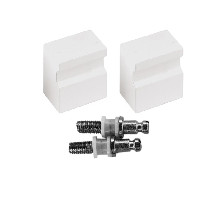 HDD Fixed doorknob X-Treme white pair for glass doors