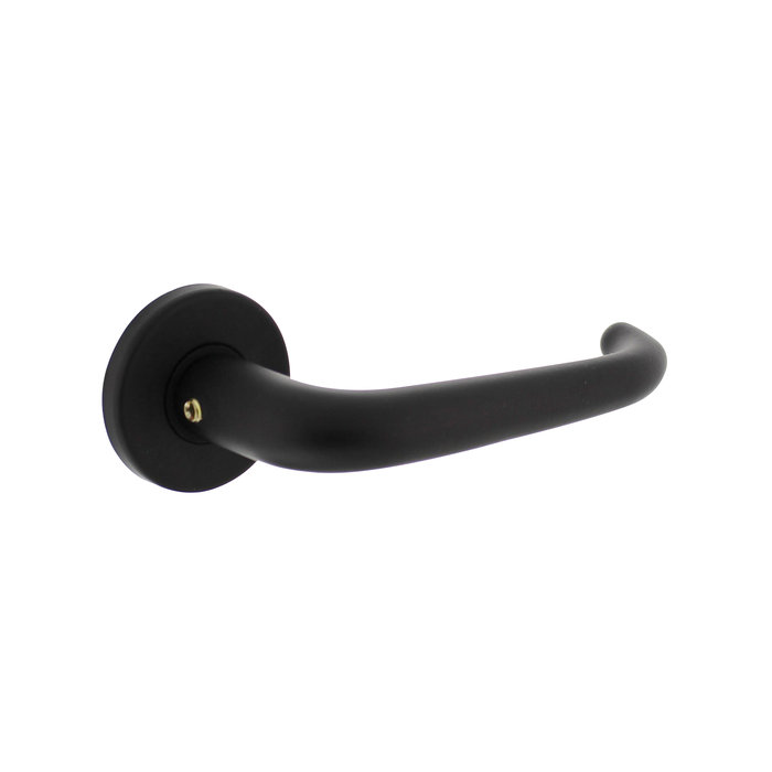 Intersteel Intersteel Cue door handle on rosette Ø50x7 mm aluminum black