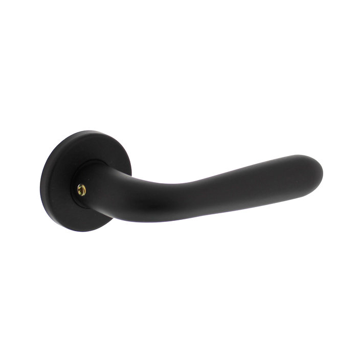 Intersteel Intersteel Door handle "Merredin" on rosette Ø50x7 mm aluminum black