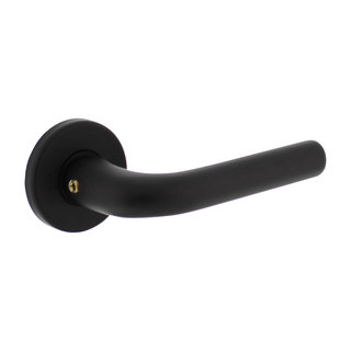 Intersteel Intersteel Door handle Eucla on rosette Ø50x7 mm aluminum black