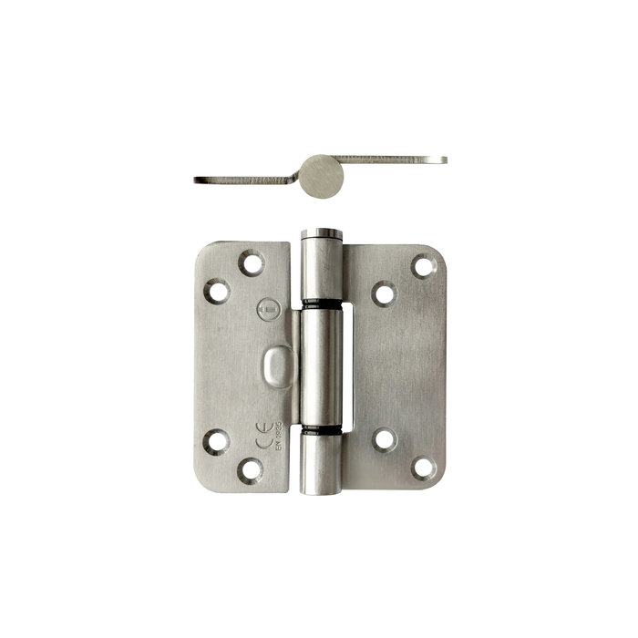 Intersteel Intersteel Slide bearing hinge 89x89x3mm DIN right/left brushed stainless steel