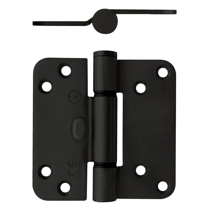 Intersteel Schwarzes Gleitlagerscharnier 89x89x3 mm links (= DIN rechts)