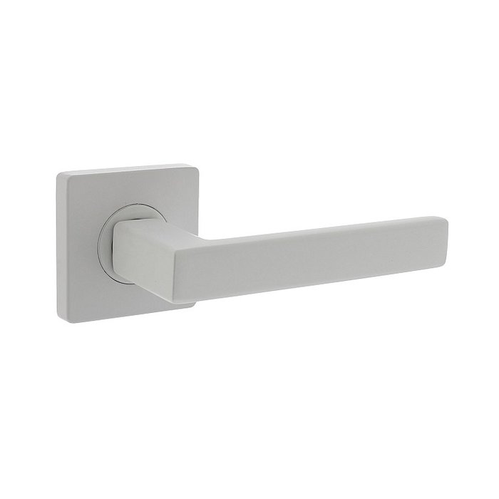 Intersteel Intersteel Door handle Hera on square rosette 55x55x10 mm white