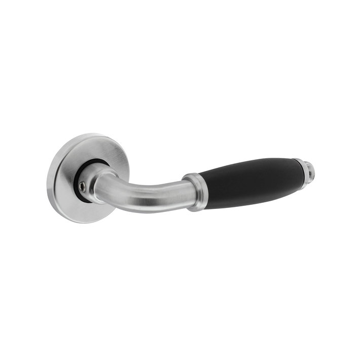 Intersteel Intersteel Poignée de porte Courgette avec rosace Ø49x7mm encastré chrome mat