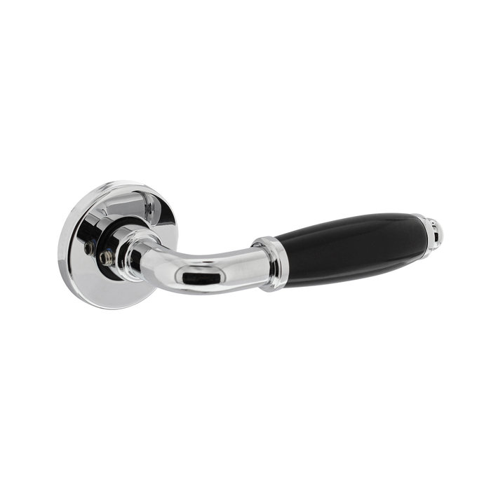 Intersteel Intersteel Door handle Courgette with rosette Ø49x7mm concealed chrome