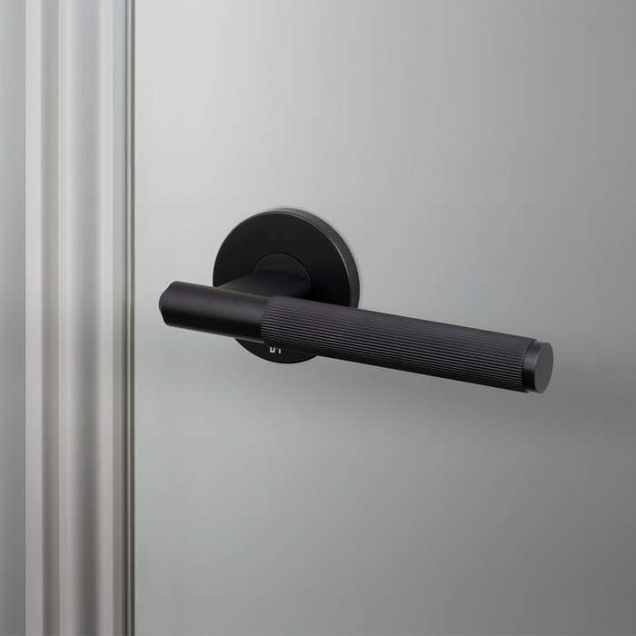 Buster+Punch Black door handles from Buster & Punch with 'linear' cut handle