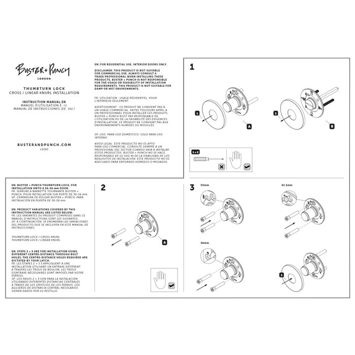 Buster+Punch WC-Set aus Messing von Buster & Punch mit linearem Muster