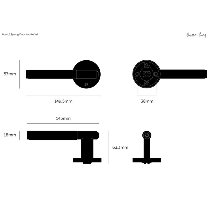 Buster+Punch RVS deurklinken met 'Linear' geslepen handvat van Buster & Punch