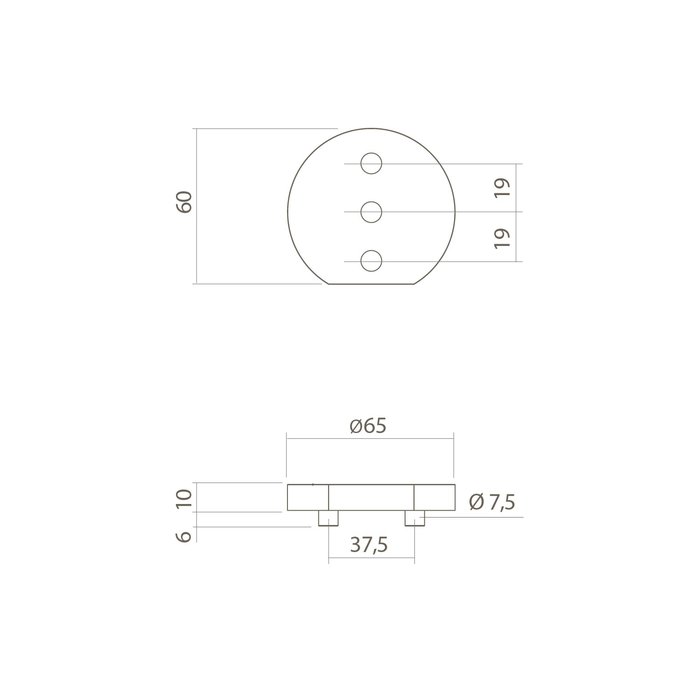 Intersteel Disque de levage 10mm pour butée de porte 0035.442100