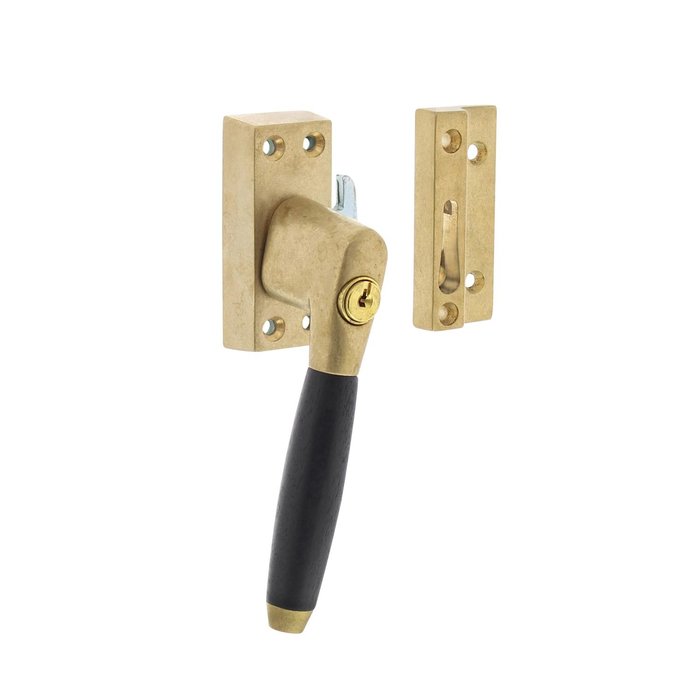Intersteel Intersteel Window closure Ton 400 lockable left brass tumbled / ebony
