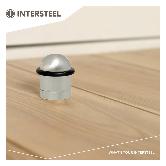 Intersteel Intersteel Doorstop with ring nickel matt