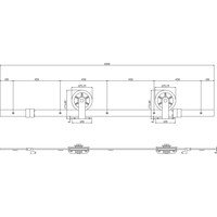 Intersteel Schuifdeursysteem met spaakwiel 170mm, staal mat zwart