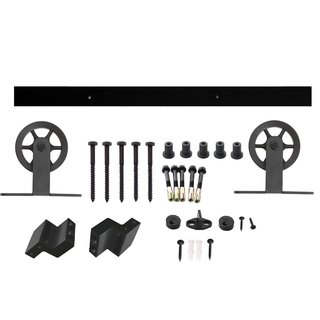 Intersteel Intersteel Système de porte coulissante Wheel Top noir mat