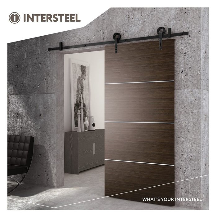 Intersteel Intersteel Système de porte coulissante Moderne noir mat