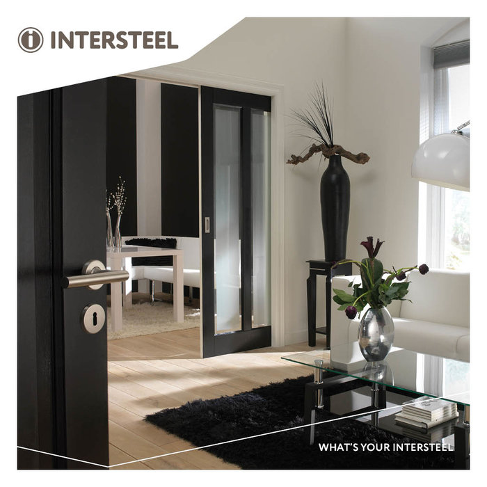 Intersteel Paire de Rosaces Intersteel trou de serrure rond dissimulé en acier inoxydable brossé