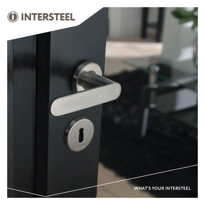 Intersteel Paar Intersteel Rosetten Schlüsselloch rund verdeckt aus gebürstetem Edelstahl