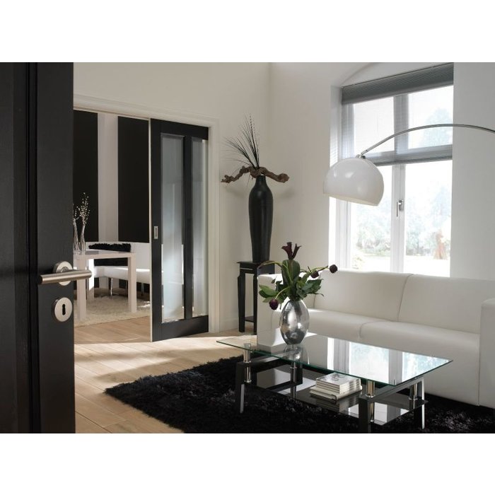 Intersteel Paire de Rosaces Intersteel trou de serrure rond dissimulé en acier inoxydable brossé