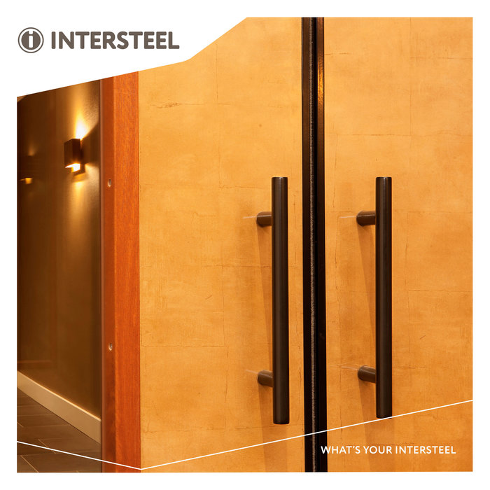 Intersteel Black door handle T-model 20/300/400mm matt - one-sided fixing