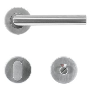 kubus ideologie geboorte Rvs deurklinken i shape 19mm met sleutelplaatjes | Deurklinkenshop