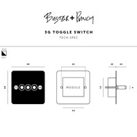 3G Toggle switch / Steel