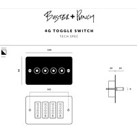 4G Toggle switch / Brass / Buster+Punch