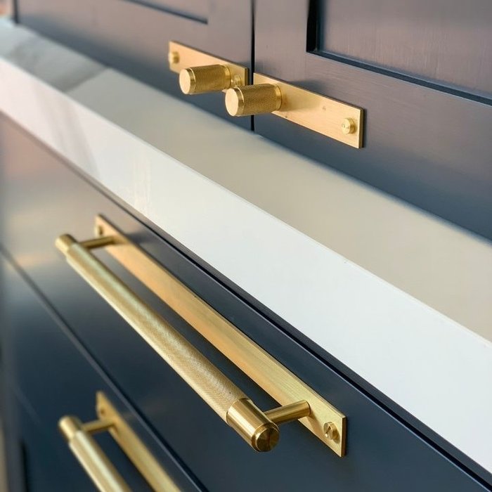 Buster+Punch Brass furniture handle / Plate / Cross / Buster&Punch