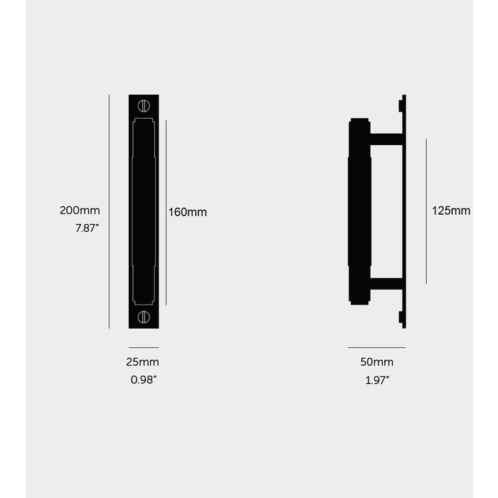 Buster+Punch Stainless steel furniture handle / Plate / Cross / Buster&Punch