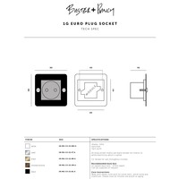Messing stopcontact / 1G / Buster+Punch