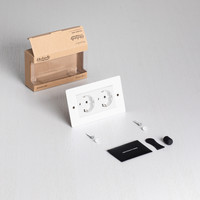 Dubbel stopcontact / Wit 2G / Buster+Punch