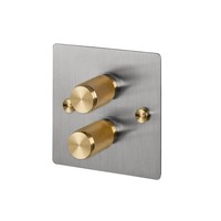 2G Dimmer switch / Steel / Buster+Punch