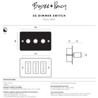 3G Dimmer switch / Steel / Buster+Punch