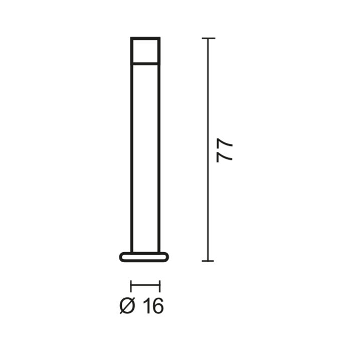 HDD Butée de porte murale Or Ø16x77