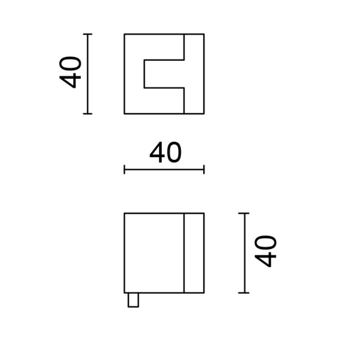 HDD Bodentürstopper "Carre" in Edelstahlausführung