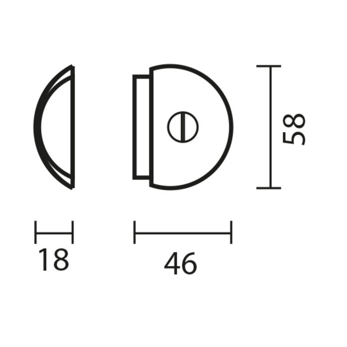HDD Floor door stop half moon stainless steel floor mounting