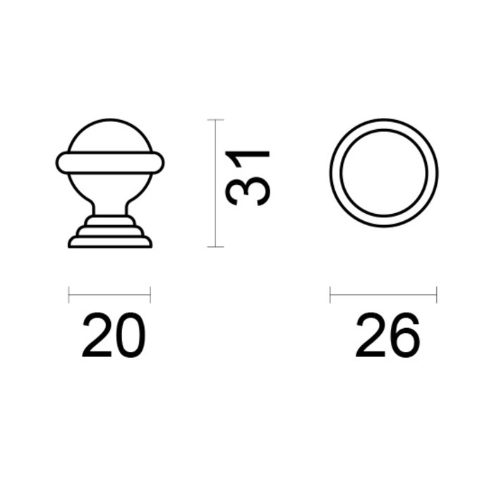 HDD Vloerdeurstop retro zwart vloermontage