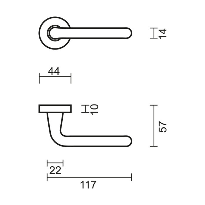 HDD Bronze door handles Magda