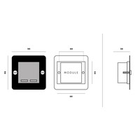 Messing USB lader / 1G / Buster+Punch