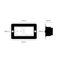 RVS USB-lader met stopcontact / 2G / Buster+Punch