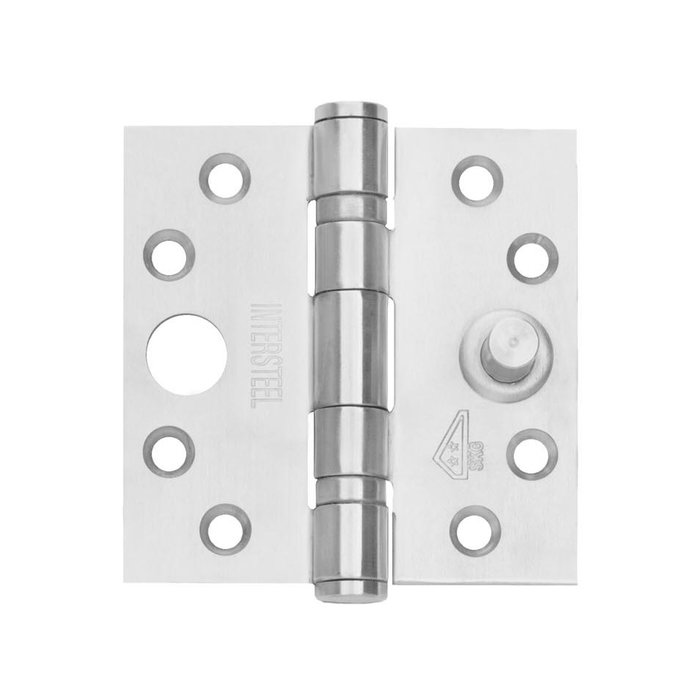 Intersteel Intersteel Kugellagerscharnier gerade SKG3 bis 80 Kilo Edelstahl gebürstet