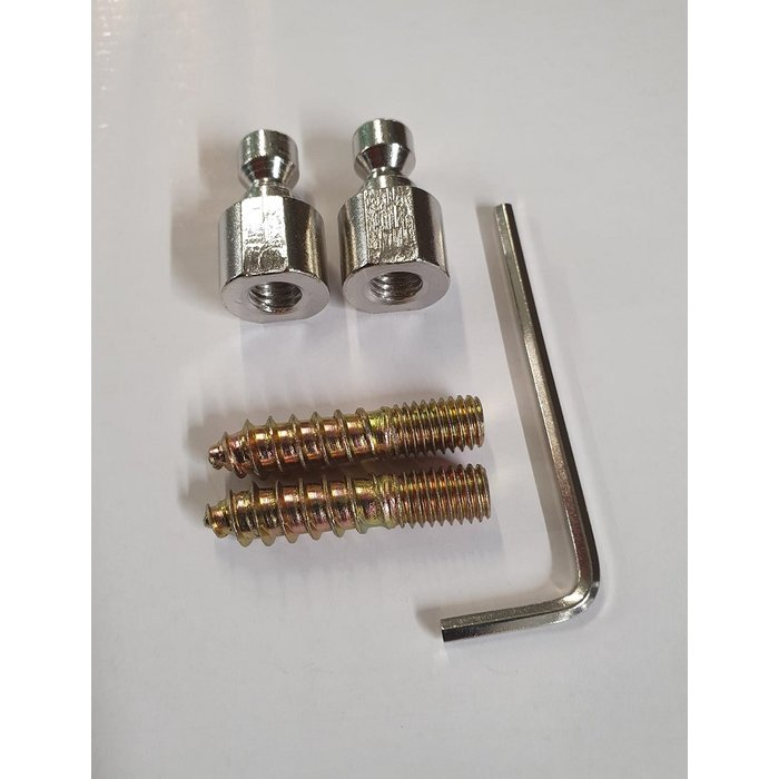 Intersteel Zwarte deurgreep T-model 20/200/300 mm mat- éénzijdige bevestiging