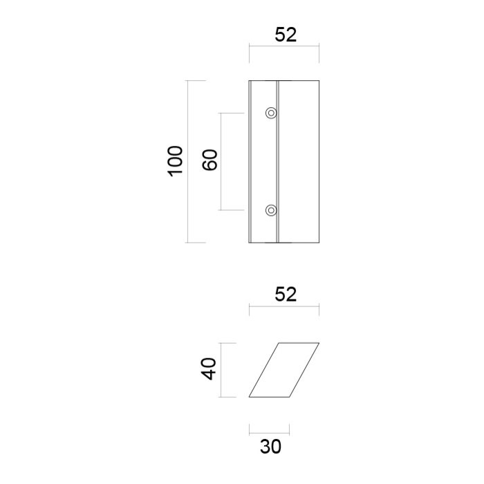 HDD Schwarzer Türgriff "Parra" klein