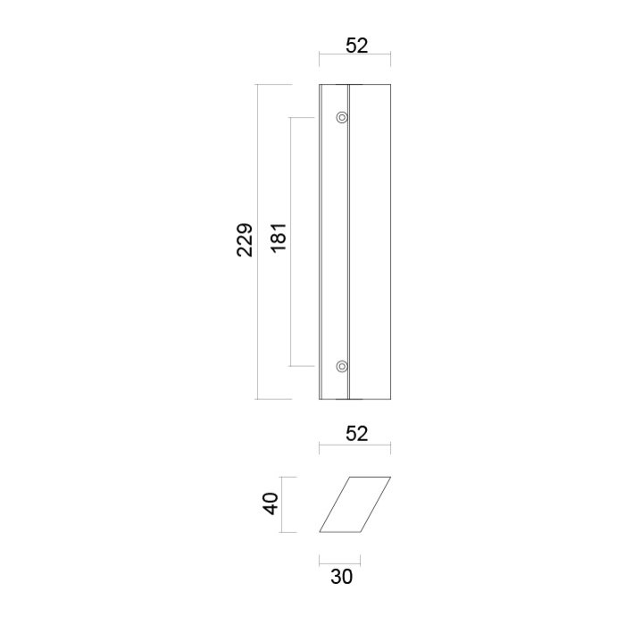 HDD Poignée de porte noire "Parra" grande