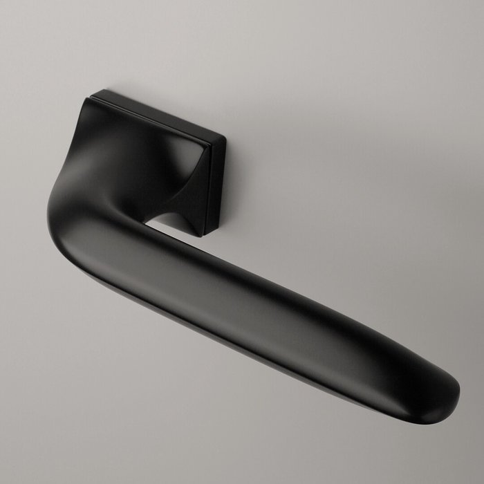 Aprile Aprile door handles GLADIOLA black rectangular 50x33 mm