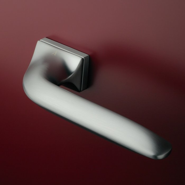 Aprile Poignées de porte Aprille GLADIOLA Chrome Satin rectangulaires 50x33 mm