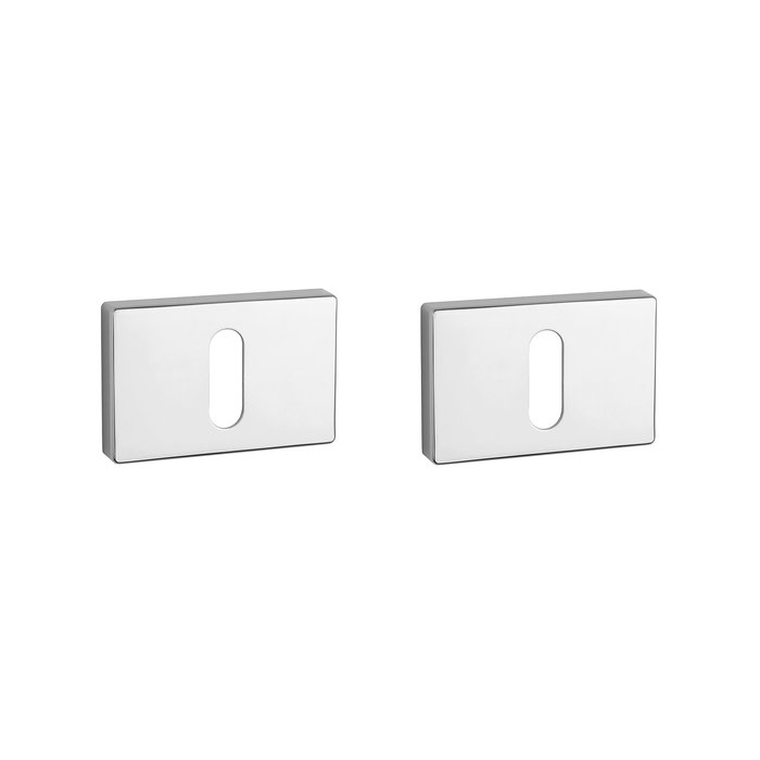 Aprile Paar Aprile sleutelplaatjes rechthoekig 50x33 mm Chroom gepolijst