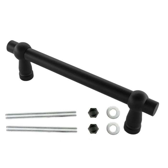 HDD Black door handles "Petra" 19/200/258 - continuous mounting