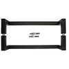 HDD Black door handle "Square" D20/90/300 pair for glass