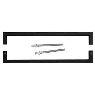 HDD Poignée de porte noire "Cubica" 20/500 - paire pour épaisseur de porte > 3 cm