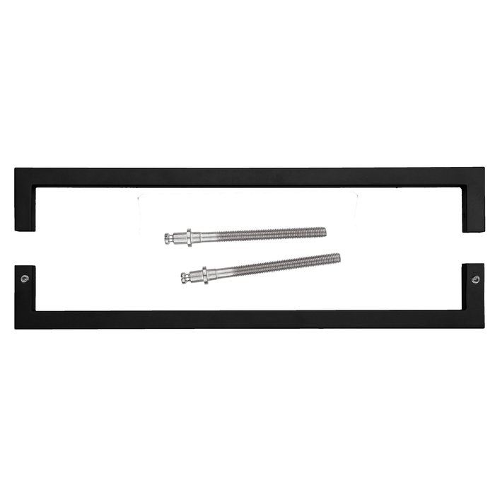 HDD Poignée de porte noire "Cubica" 20/500 paire pour épaisseur de porte > 30 mm